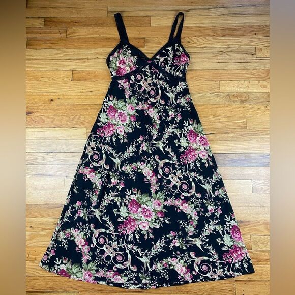 Oscar De La Renta Pink Label Floral Maxi Slip dress Size Medium - Picture 2 of 9